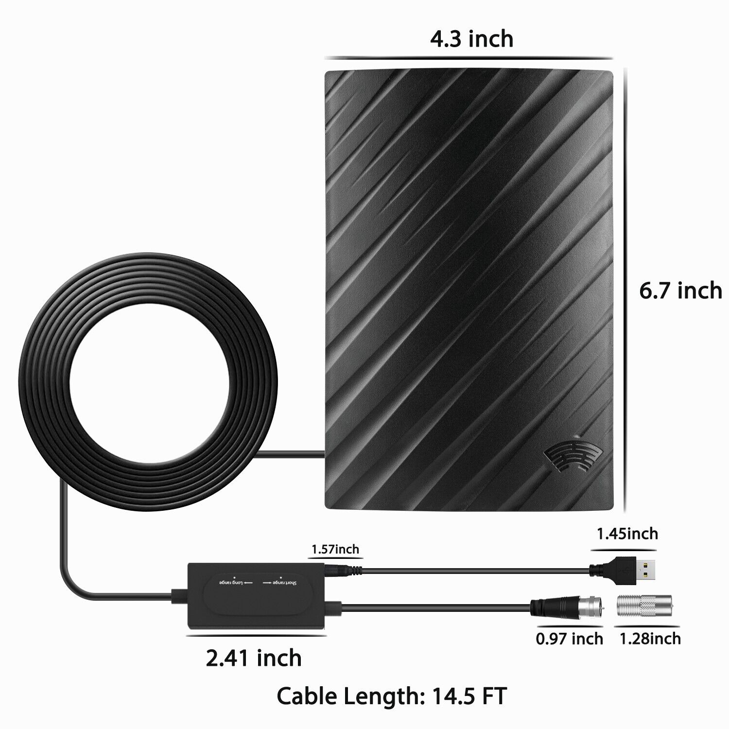 Range Indoor HDTV 4K Digital Antenna 600 Miles