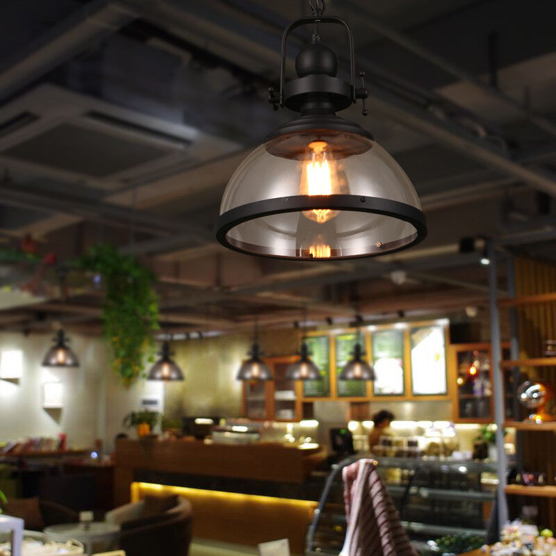Antique Glass Iron Retro Industrial Chandelier Pendant Ceiling Lights