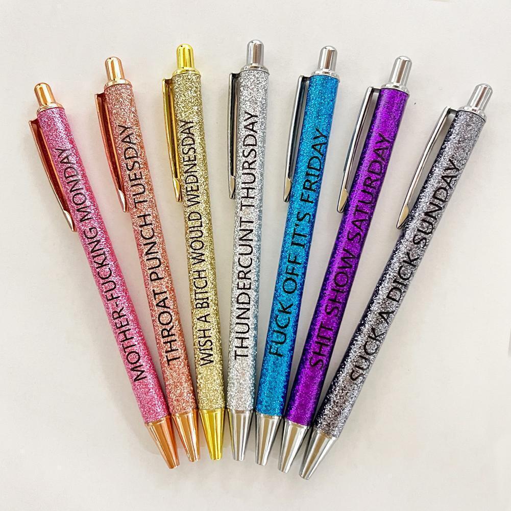 Swear Word Daily Pen Set (7cs* Funny Pens)