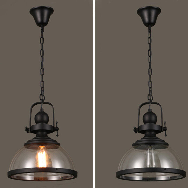 Antique Glass Iron Retro Industrial Chandelier Pendant Ceiling Lights