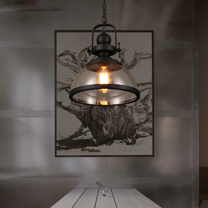 Antique Glass Iron Retro Industrial Chandelier Pendant Ceiling Lights