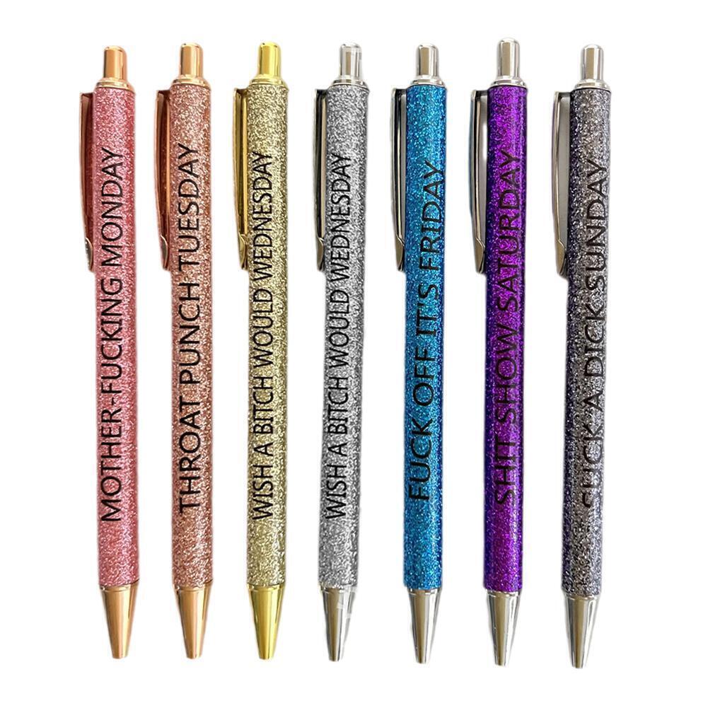 Swear Word Daily Pen Set (7cs* Funny Pens)