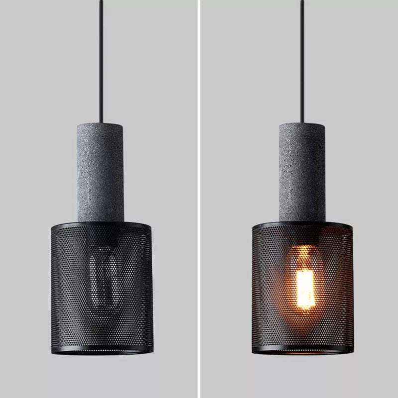 Betono_B | Industrial LED pendant light – Concrete & Iron