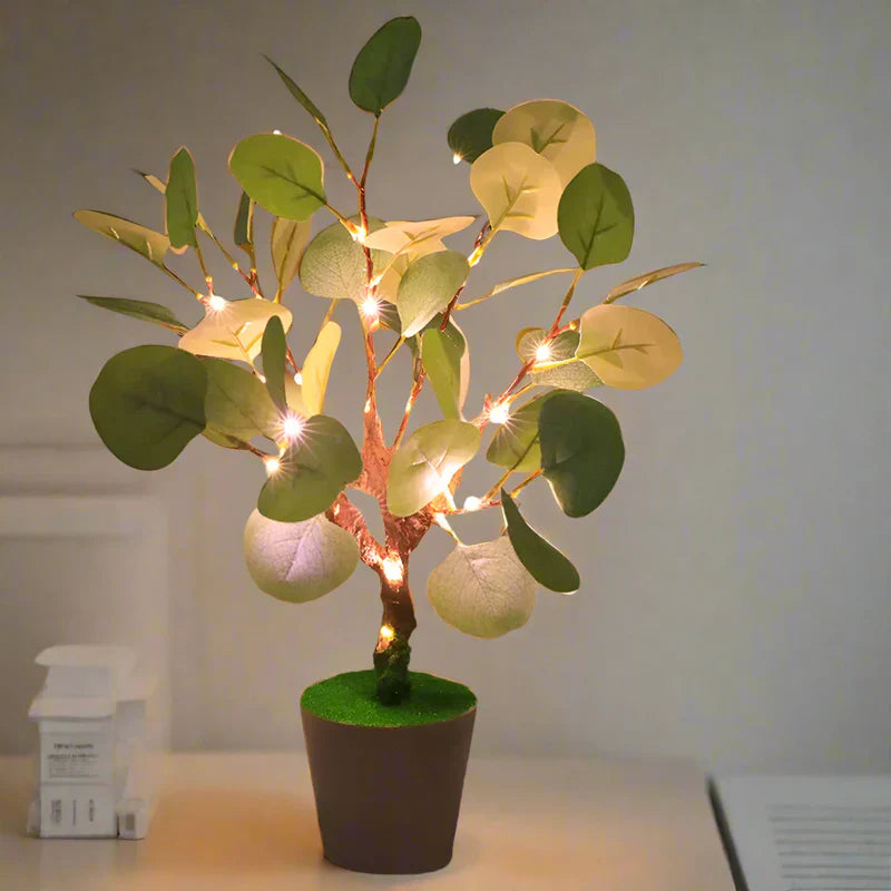 FestiGlow - Christmas glow LED night light with decorative pot