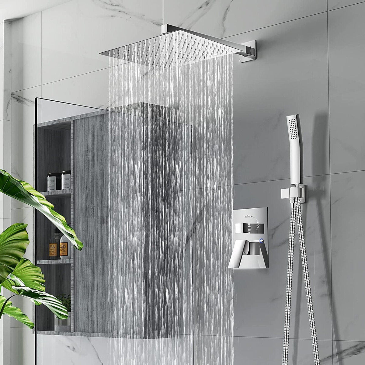 RainSpa Wall-Mounted Rainfall Ultra-Slim Shower | Luxurious Comfort | Modern Design