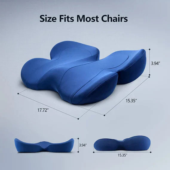 OrthoSeat Memory Foam Seat Cushion – Coccyx, Sciatica & Lower Back Pain Relief Pillow