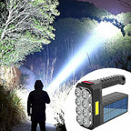 Solar LED Flashlight – Waterproof, powerful handheld spotlight with lithium battery