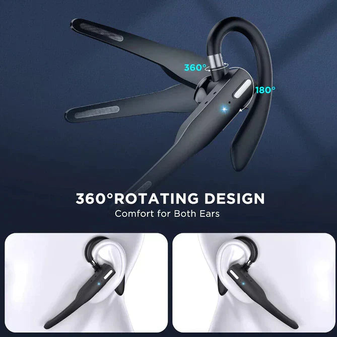 Trucker Dual Mic Wireless Bluetooth 5.1 Noise Cancelling Headset & Earbuds