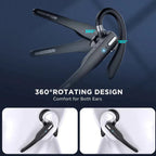 Bluetooth 5.1 Noise Cancelling Headset | Dual Mic, Ergonomic Design & Hands-Free Calling for Professionals