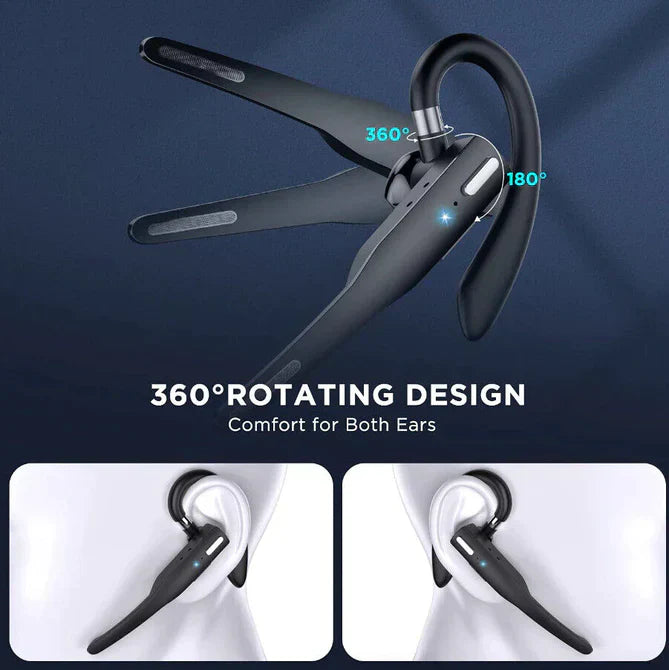 Bluetooth 5.1 Noise Cancelling Headset | Dual Mic, Ergonomic Design & Hands-Free Calling for Professionals