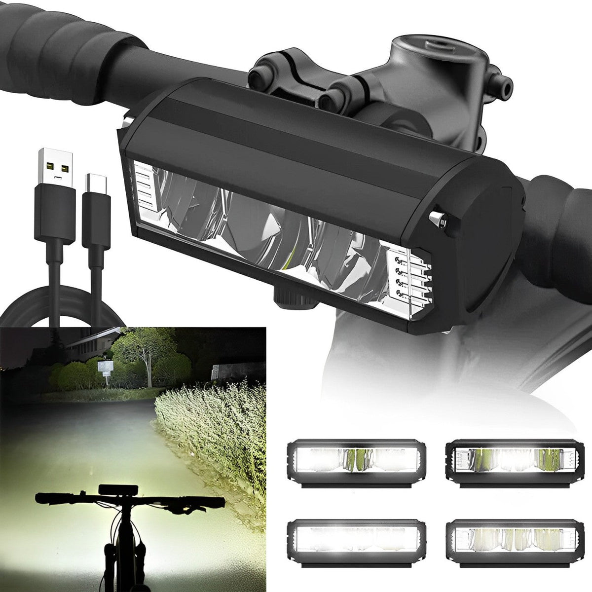 Luminara™ | Ultra-Bright LED Bike Light with Adjustable Brightness | Waterproof Multi-Mode Cycling Light for Night Riding & Safety
