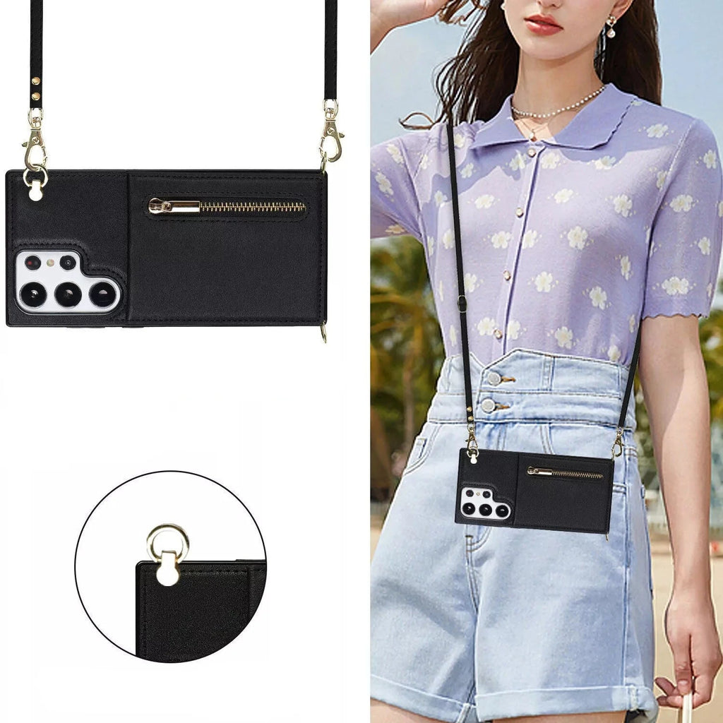 3in1 Phone Case with Card and Coin Pocket Crossbody Bag