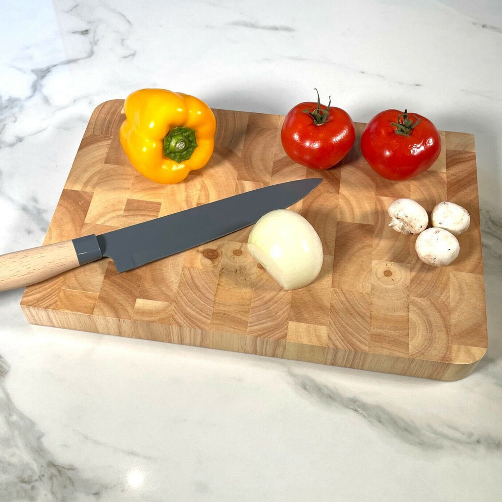 CookCore Solid Wooden Cutting Board – With Juice Groove and Non-slip