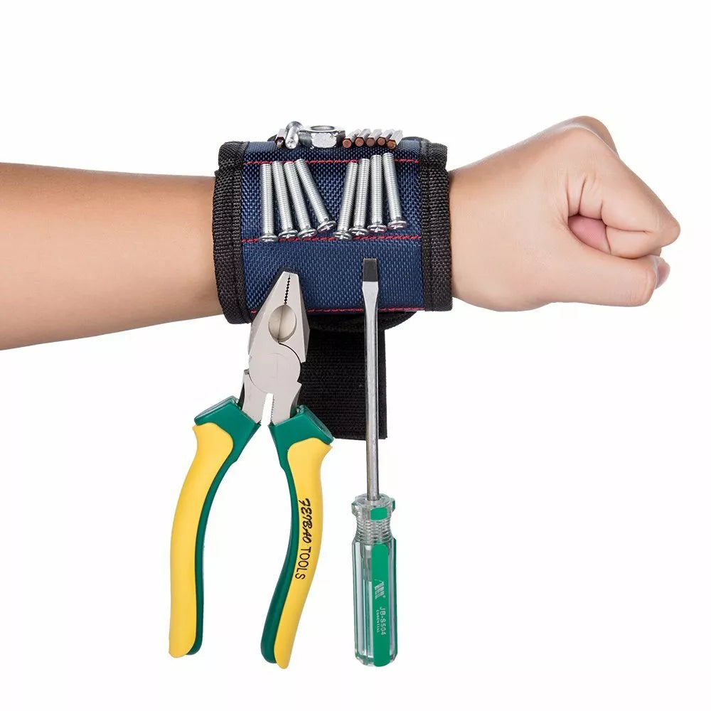 Magnetic Tool Holder Bracelet for Screws and Nails