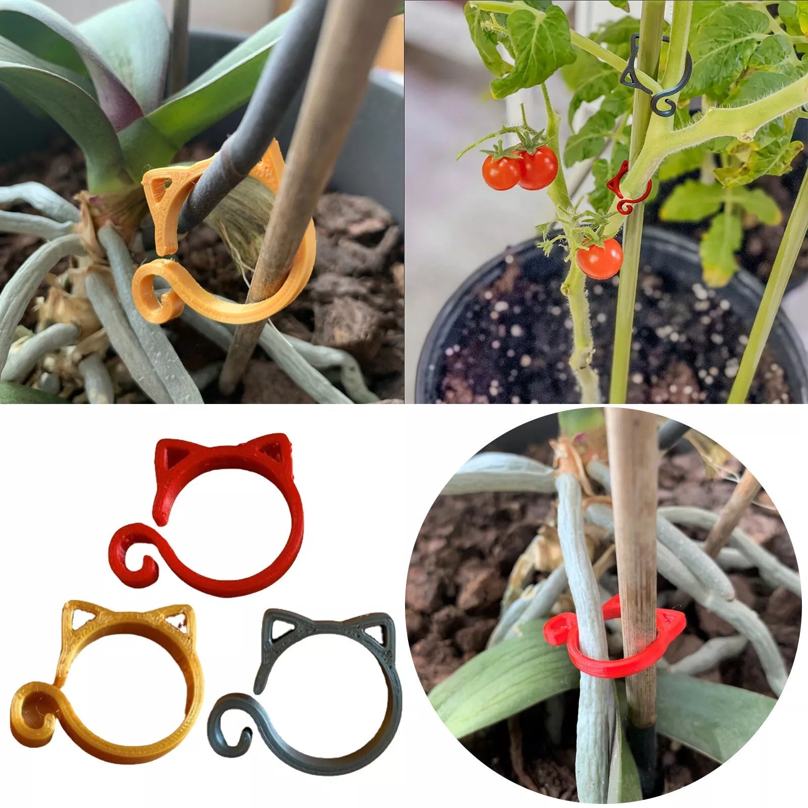 Cat-shaped Plant Clip – Cute Plant Support for Garden and House Plants