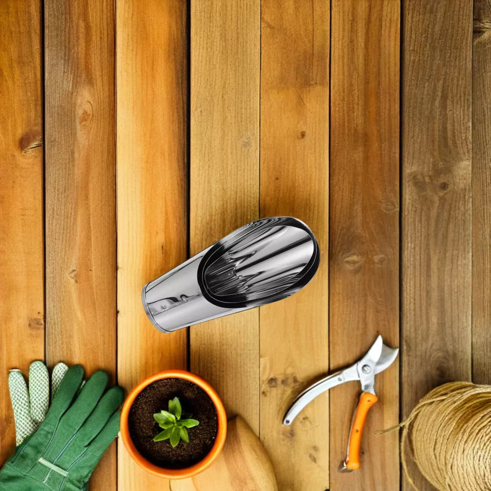 Stainless Steel Scoop for Potting Soil – Robust Planting Scoop for Garden and Balcony