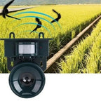 Bird deterrent and scarecrow with motion sensor for outdoor use