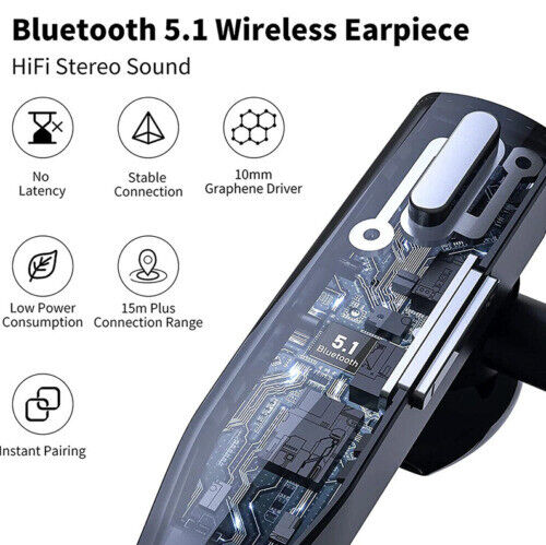 Bluetooth 5.1 Noise Cancelling Headset | Dual Mic, Ergonomic Design & Hands-Free Calling for Professionals