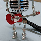 Retro Microphone Robot