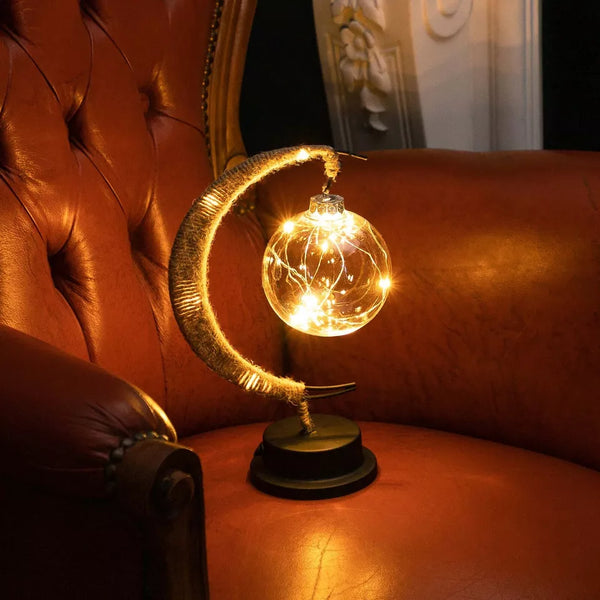 Magical glow in the glass lamp!
