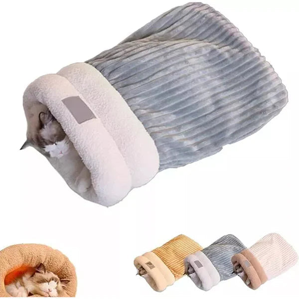 3-Layer Pet Sleeping Bag for Cats & Small Dogs