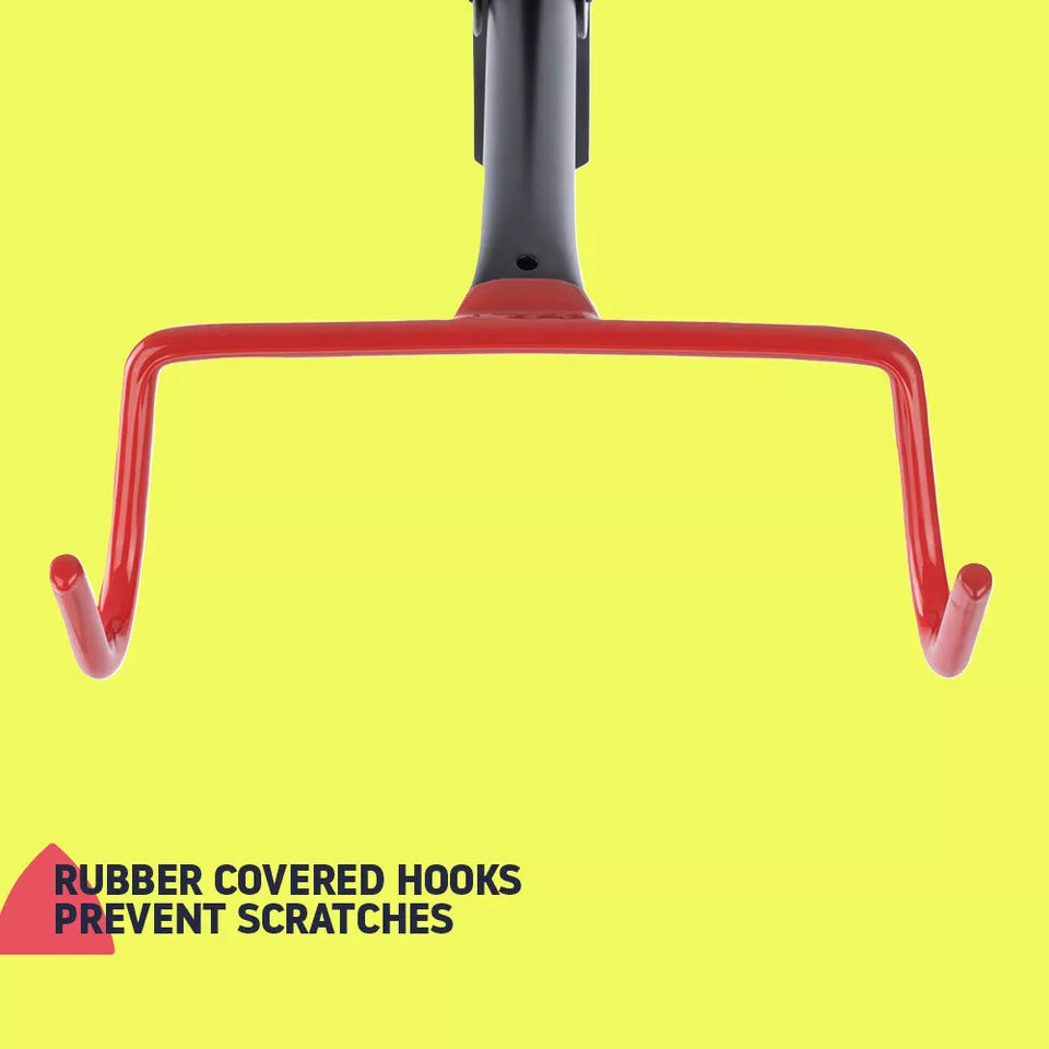 Folding Bike Wall Hook – Space-Saving Bike Hook with Protective Hooks