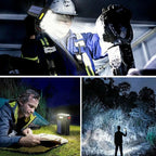 Solar LED Flashlight – Waterproof, powerful handheld spotlight with lithium battery
