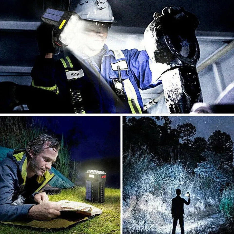 Solar LED Flashlight – Waterproof, powerful handheld spotlight with lithium battery