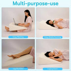 Large Triangle Wedge Pillow | Adjustable Foam for Acid Reflux, Back Pain & Post-Surgery Recovery