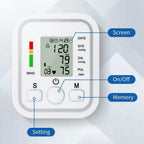 Digital Blood Pressure Monitor | Fully Automatic, Intellisense Technology & Memory Function for Home and Travel Use