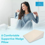 Large Triangle Wedge Pillow | Adjustable Foam for Acid Reflux, Back Pain & Post-Surgery Recovery