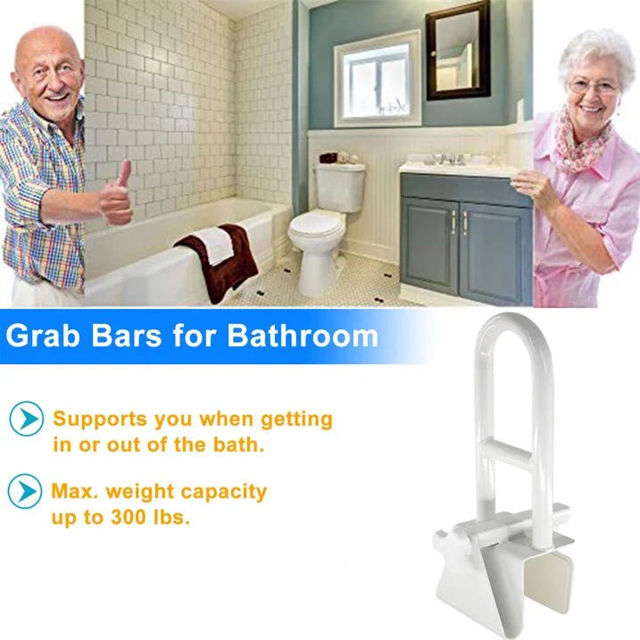 Bathtub grab bar for seniors and disabled persons