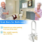 Bathtub grab bar for seniors and disabled persons