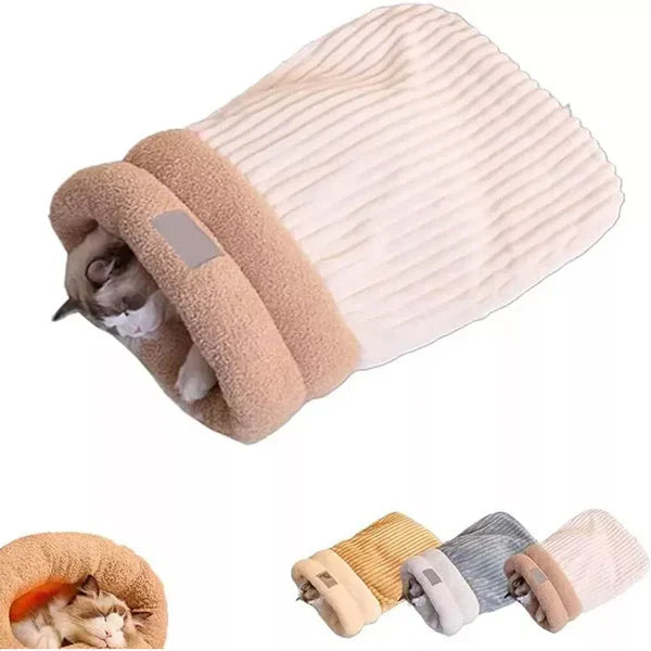 3-Layer Pet Sleeping Bag for Cats & Small Dogs