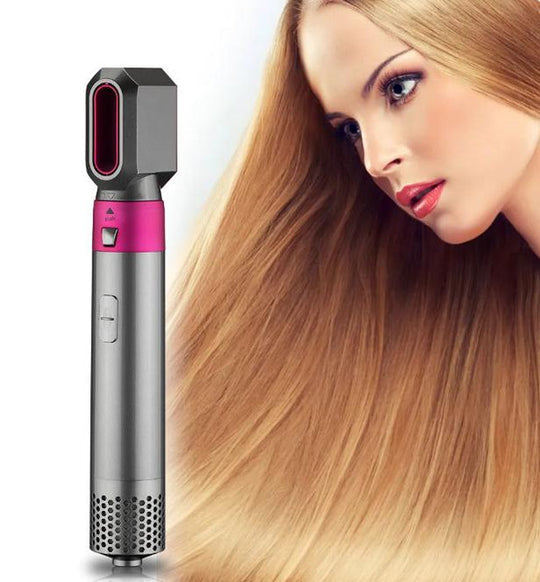 5-in-1 hair dryer with brush and curling iron