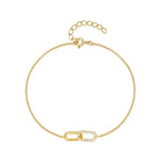 S925 Forever Linked Diamond Contrast Bracelet