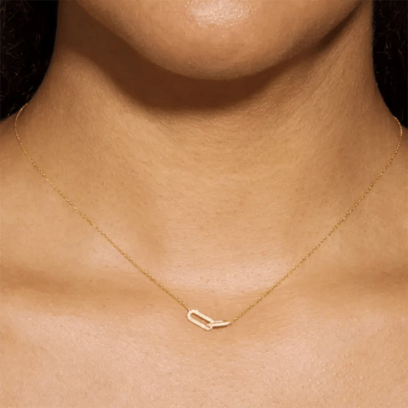 S925 Forever Linked Diamond Contrast Necklace