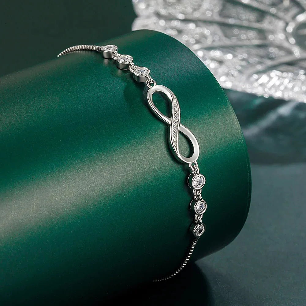 S925 Infinity Diamond Love Bracelet