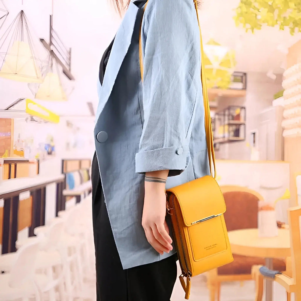 SafeTouch Shoulder Bag – Soft Leather with Anti-Theft Protection