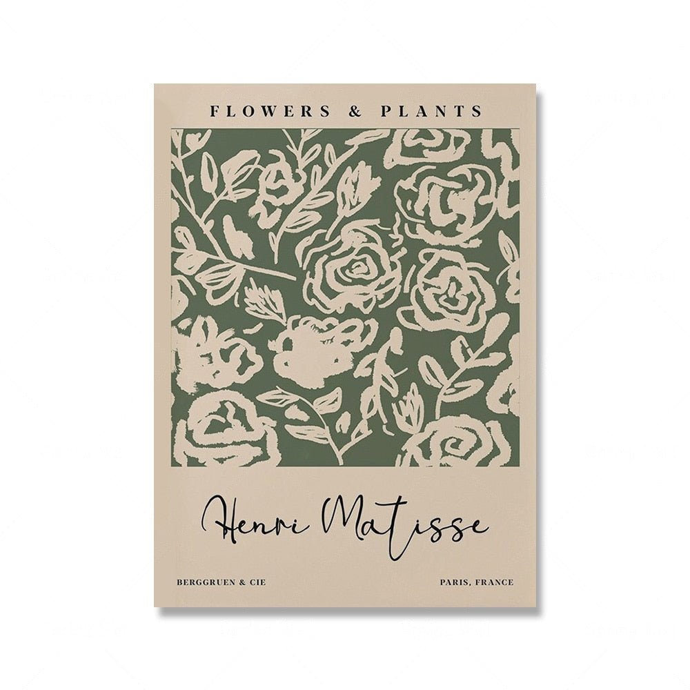 Sage Green Matisse Yayoi Kusama Exhibition Poster