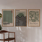 Sage Green Matisse Yayoi Kusama Exhibition Poster