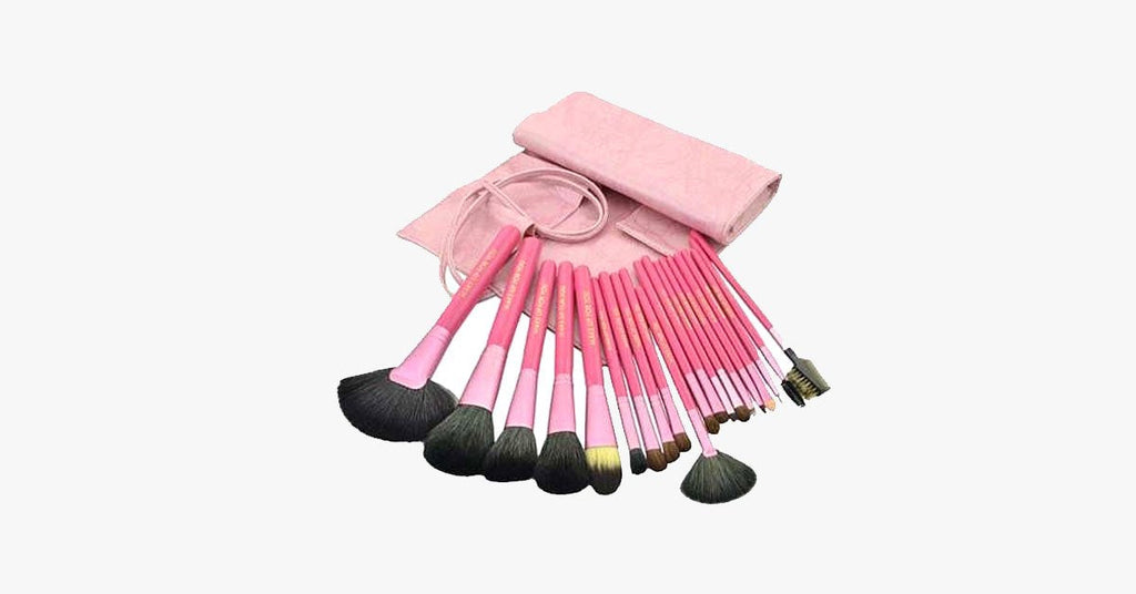 Salmon Makeup Brush Set with 20 Pieces – Complete Your Makeup Set