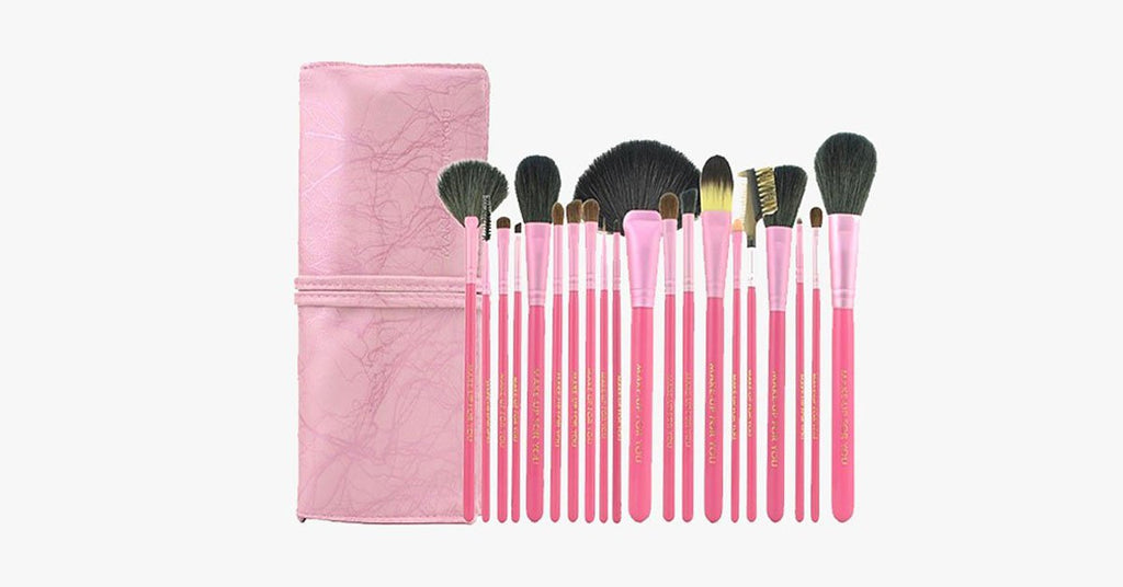 Salmon Makeup Brush Set with 20 Pieces – Complete Your Makeup Set