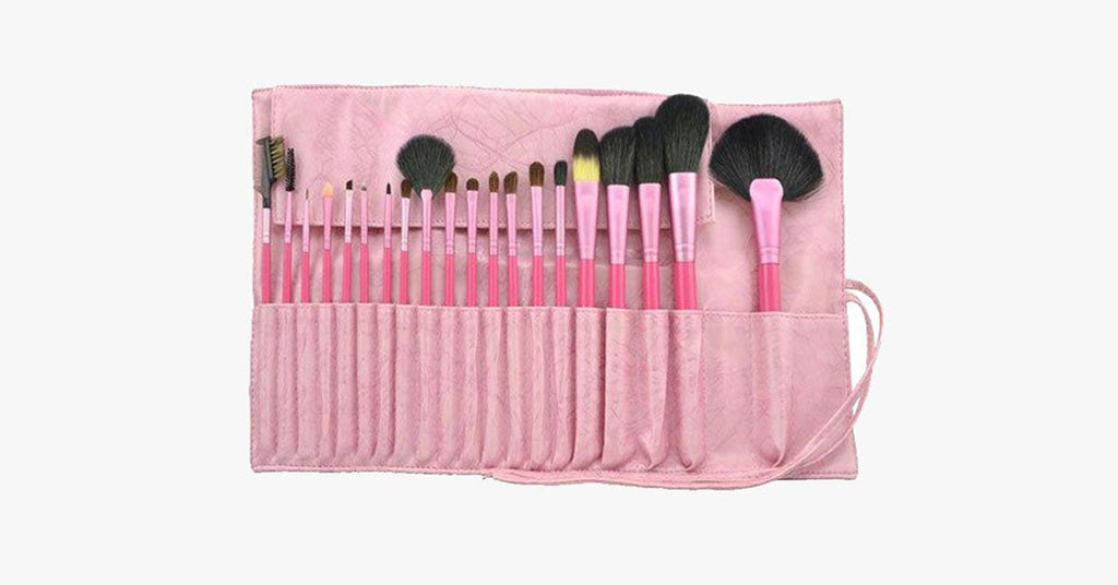 Salmon Makeup Brush Set with 20 Pieces – Complete Your Makeup Set