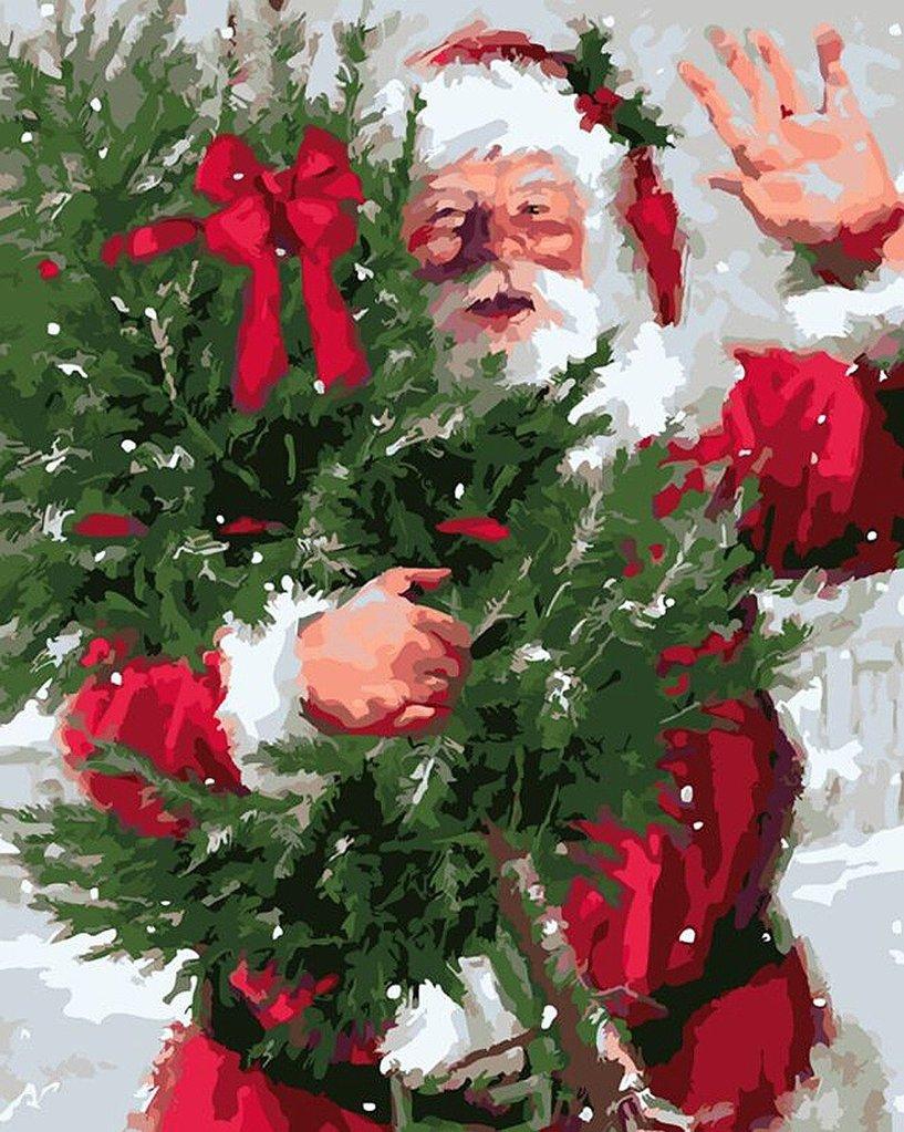 Santa Claus Is Coming to Town! - Van-Go Paint-By-Number Kit