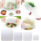 4pcs/set Silicone Wraps - Keep Your Food Fresh Longer!