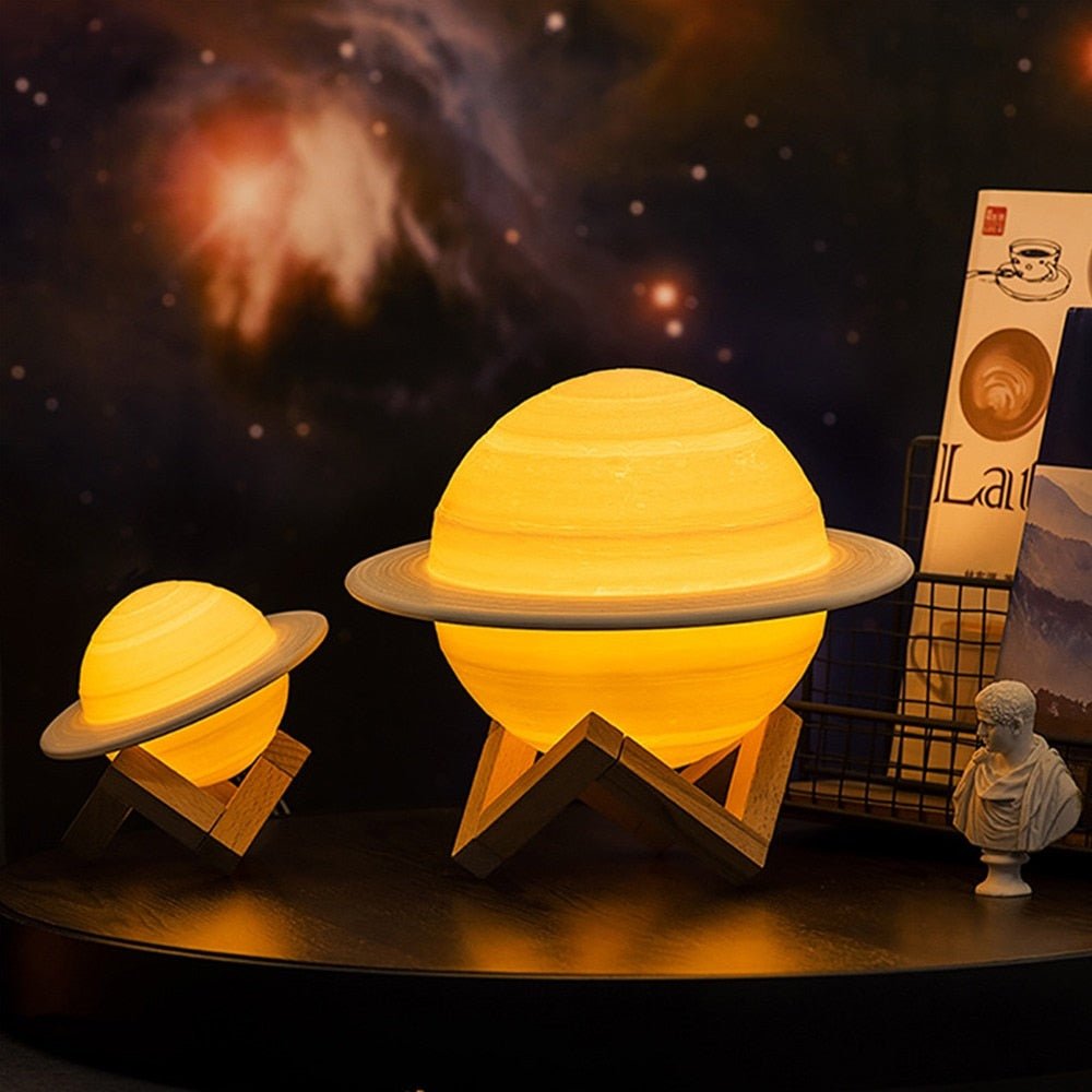 Lamp - SaturnGlow - Planetary Design - Adjustable Lighting