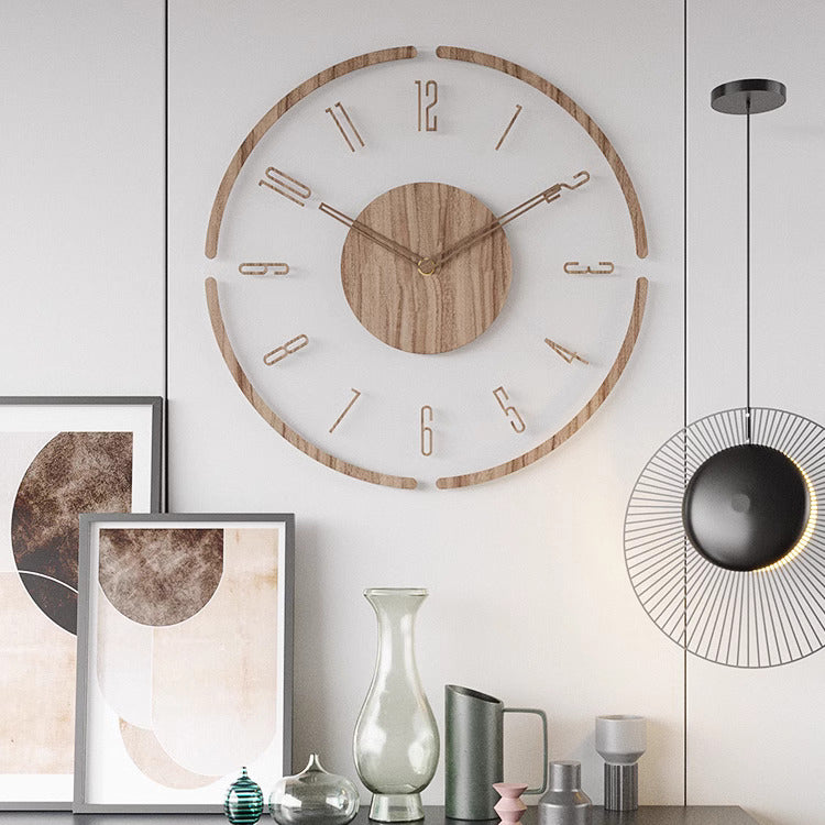 Scandinavian Style Wooden Wall Clock - WoodWave
