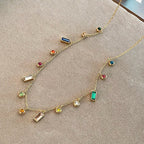 Scattered Dainty Crystals Choker Necklace