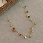 Scattered Dainty Crystals Choker Necklace